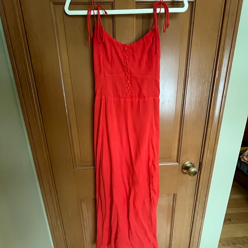 Abercrombie Tie-Strap Corset Midi Dress - Picture 5 of 6